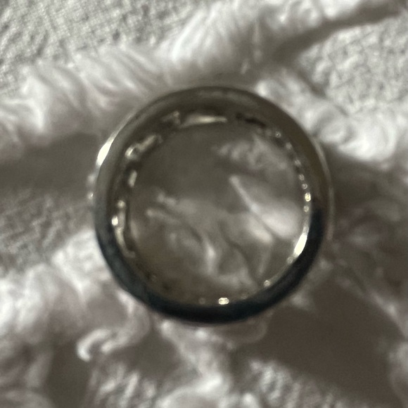 💙💎💍 Cute Blue & Clear Stone Silver Ring-Size 6 - Picture 4 of 4